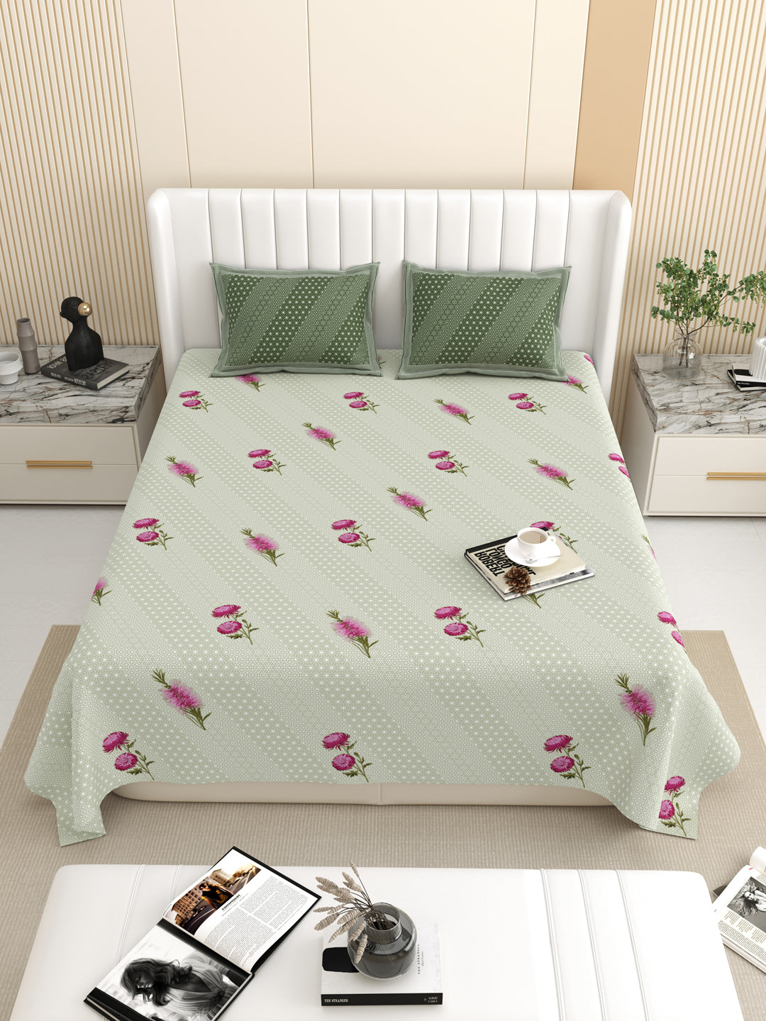 Antartic Snow White Pure Cotton Bedsheet