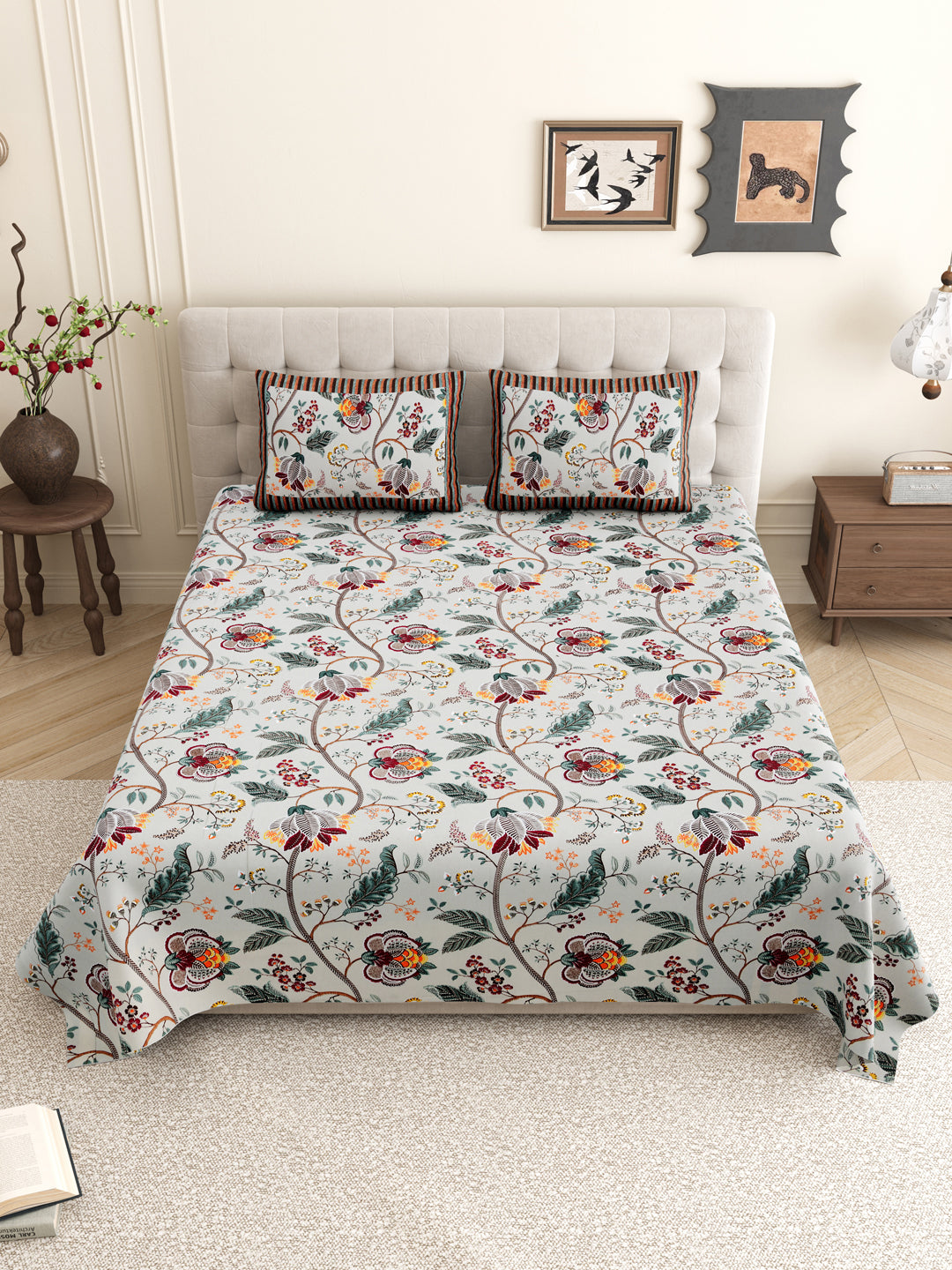 Bedsheet_Pattern_Wth_Pillow_Covrs_Grey