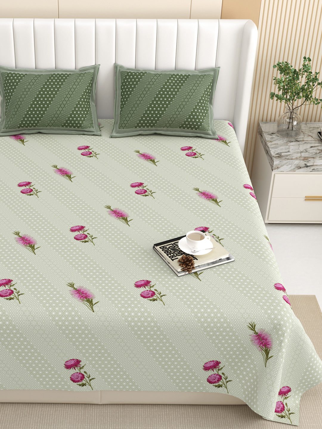 Antartic Snow White Pure Cotton Bedsheet