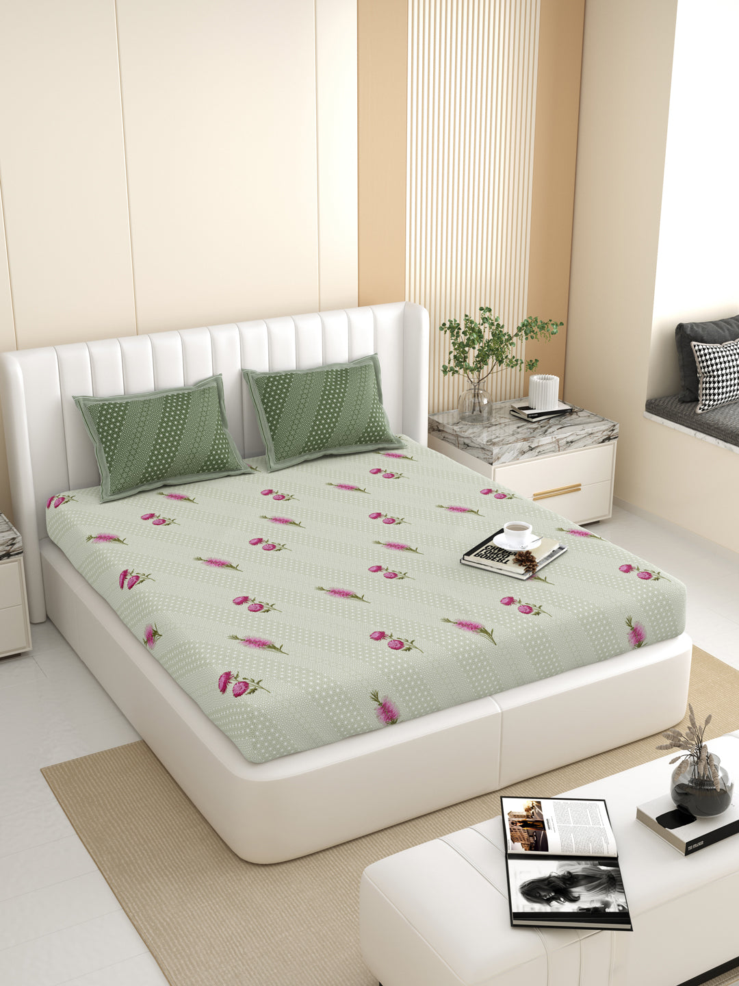 Antartic Snow White Pure Cotton Bedsheet