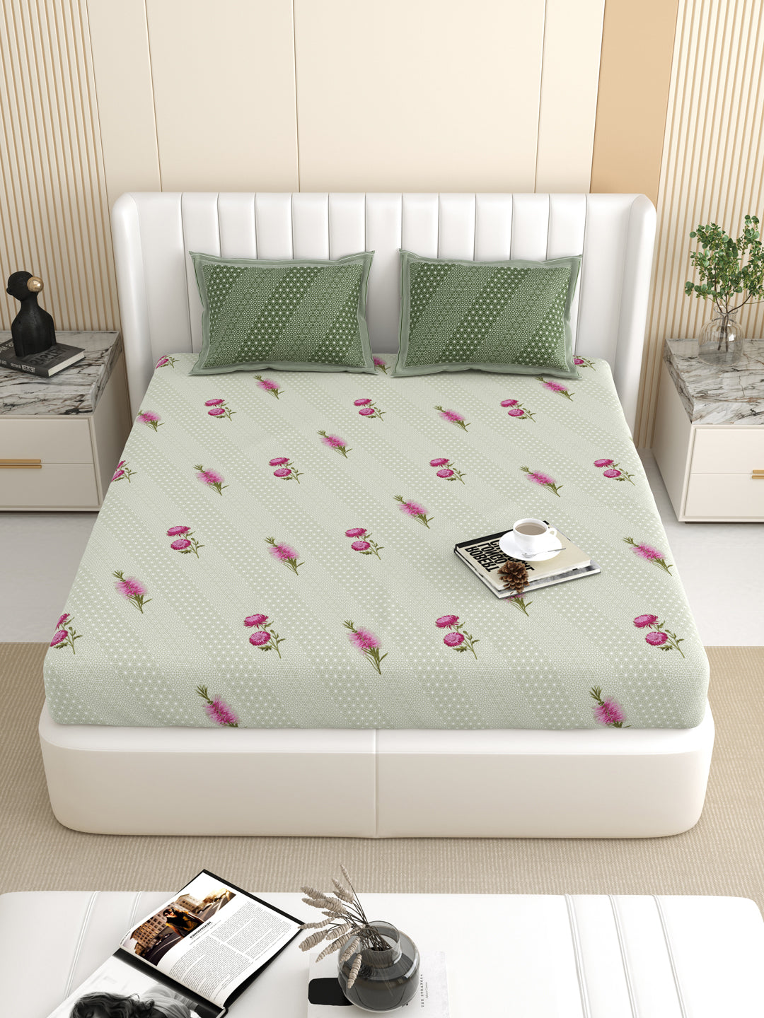 Antartic Snow White Pure Cotton Bedsheet