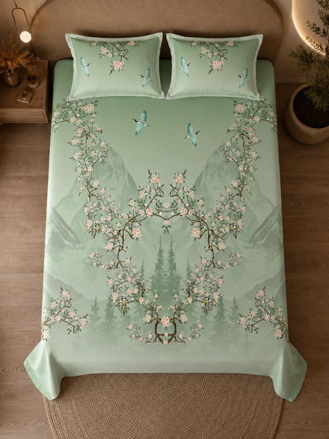 Nazaara_Bedsheet_Cotton_Green