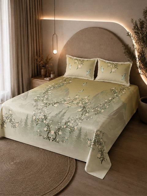 Nazaara_Bedsheet_Cotton_Peach