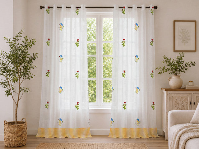 Floral_Look_Printed_Sheer_Curtains_White