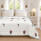Homeloomers Premium Cotton Rajai with Floral Print & Elegant Striped Border | Soft, Cozy & Stylish Quilt for Winter