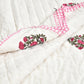 Homeloomers Premium Cotton Rajai with Floral Print & Pink Block Border
