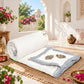 Homeloomers Premium Cotton Rajai with Floral Print & Black Striped Border | Elegant, Soft & Cozy Winter Quilt