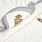 Homeloomers Premium Cotton Rajai with Floral Print & Black Striped Border | Elegant, Soft & Cozy Winter Quilt