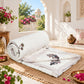 Homeloomers Premium Cotton Rajai with Floral Print &  Light Pink Striped Border | Elegant, Soft & Cozy Winter Quilt