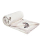 Homeloomers Premium Cotton Rajai with Floral Print &  Light Pink Striped Border | Elegant, Soft & Cozy Winter Quilt