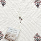 Homeloomers Premium Cotton Rajai with Floral Print &  Light Pink Striped Border | Elegant, Soft & Cozy Winter Quilt
