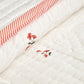 Homeloomers Premium Cotton Rajai with Floral Print &  Red striped Border | Elegant, Soft & Cozy Winter Quilt