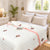 Homeloomers Premium Cotton Rajai with Floral Print &  Red striped Border | Elegant, Soft & Cozy Winter Quilt