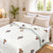 Homeloomers Premium Cotton Rajai with Floral Print & Green Block Border