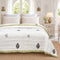 Homeloomers Premium Cotton Rajai with Floral Print & Green Striped Border | Elegant, Soft & Cozy Winter Quilt