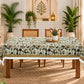 Homeloomers Floral Printed Cotton Table Cover with Elegant Olive Green Border | Nature-Inspired Botanical Design for Dining Table
