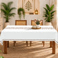 Homeloomers Floral Vine Table Cover | Ivory White with Brown Botanical Print | Rectangular Dining Table Cloth