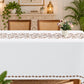 Homeloomers Floral Vine Table Cover | Ivory White with Brown Botanical Print | Rectangular Dining Table Cloth