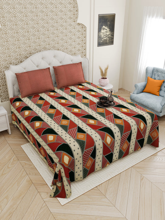 Gold_Pure_Cotton_Bedsheet_Orange