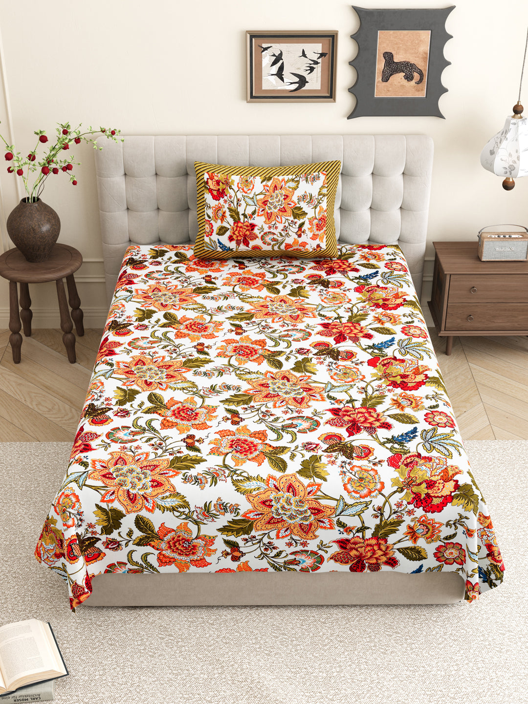 Orange_Cotton_Bedsheet