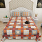 Orange_Bagru_Block_Bedsheet