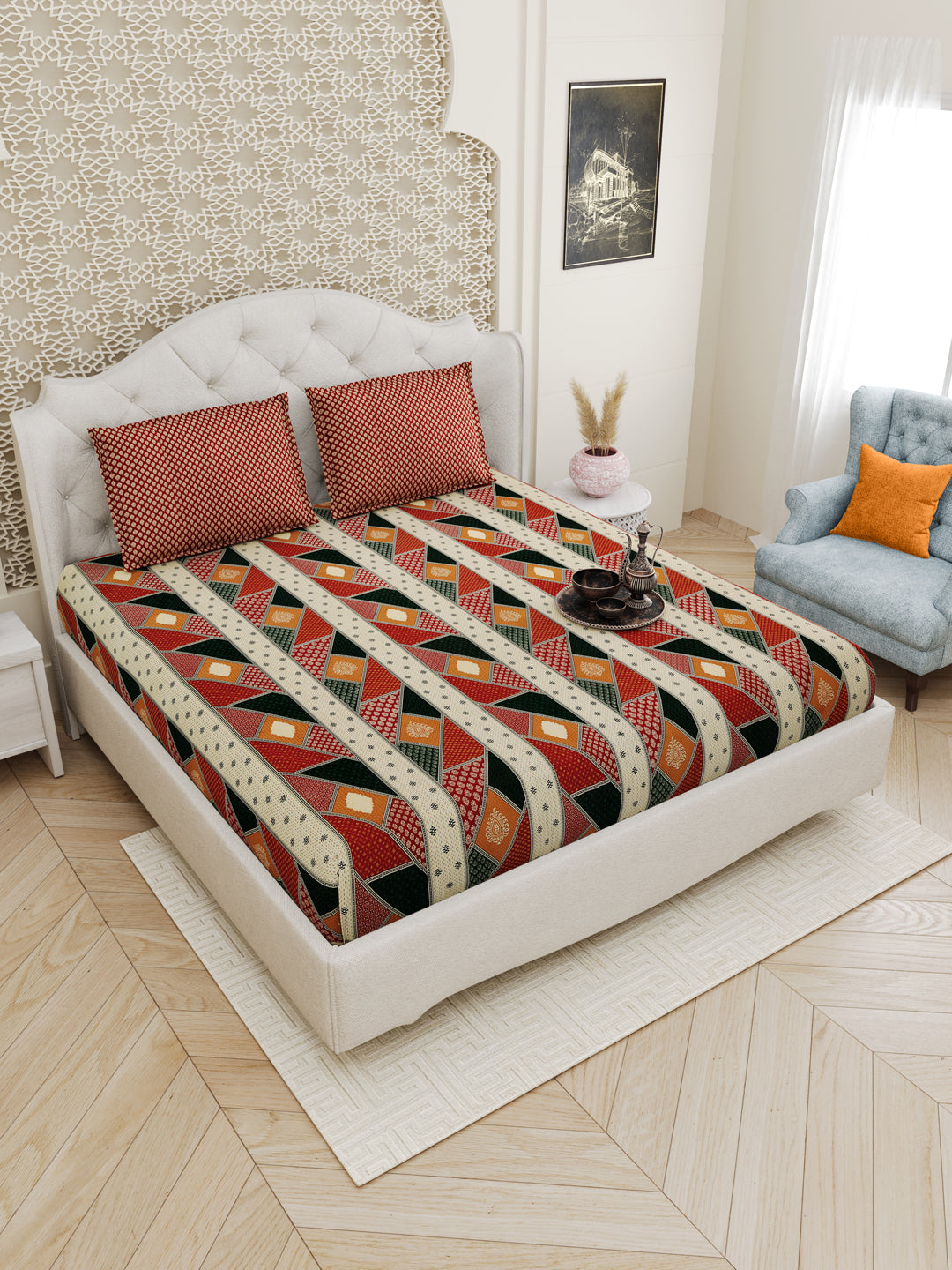 Pure_Cotton_Bedsheet_Orange