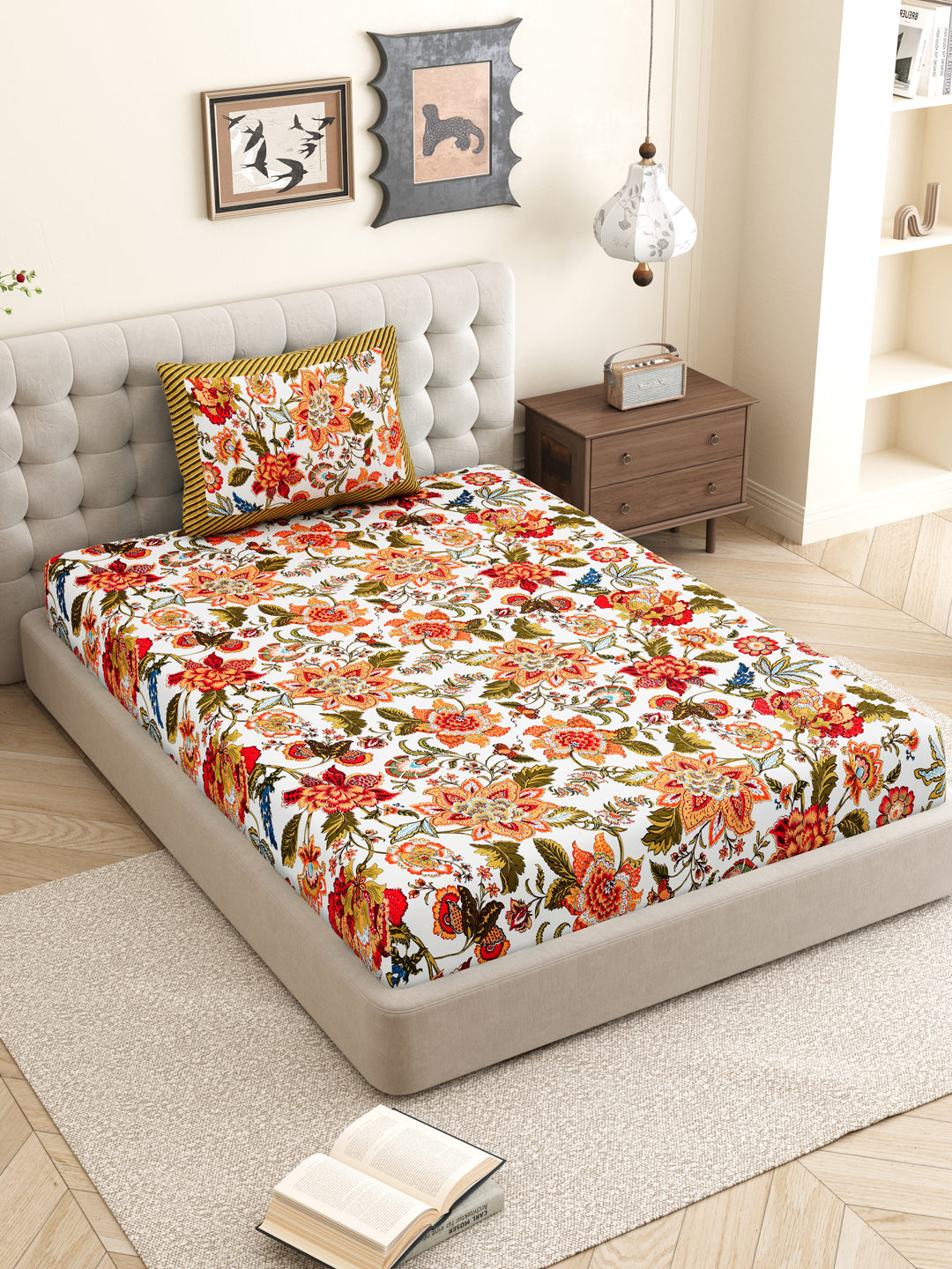 Orange_Cotton_Bedsheet