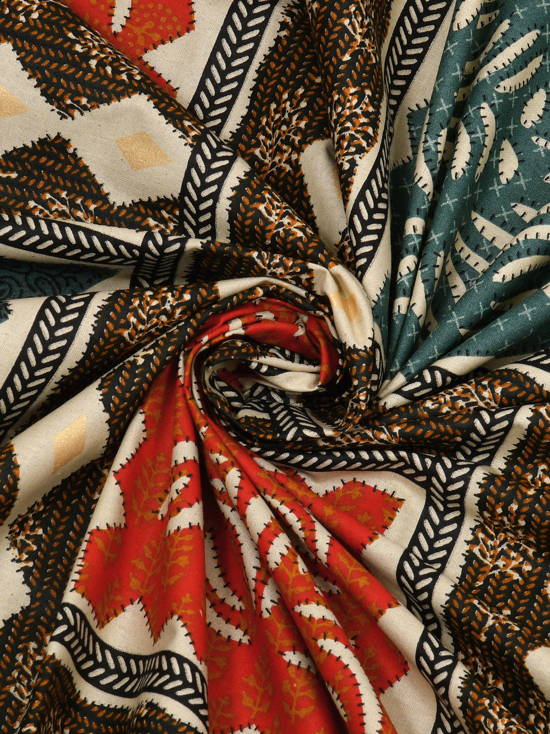 Jaspar Bagru Gold Cotton Bedsheet