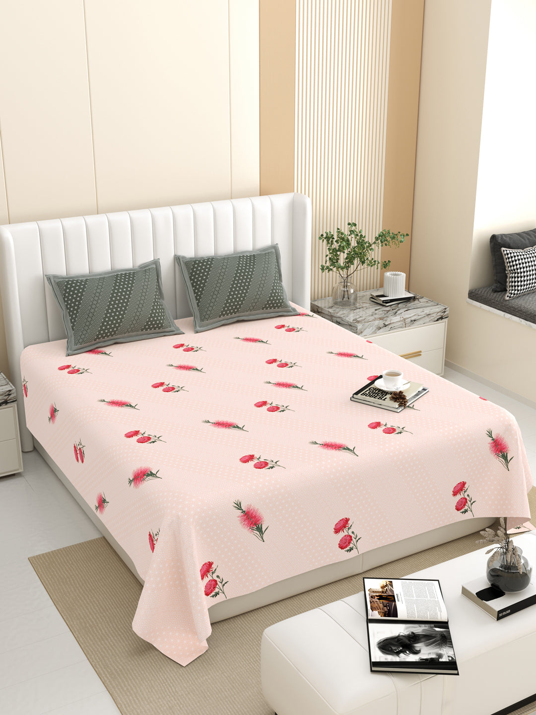 Antartic Snow White Pure Cotton Bedsheet
