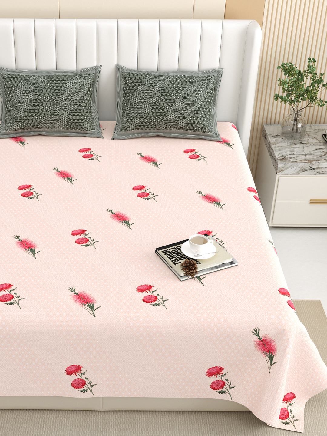 Antartic Snow White Pure Cotton Bedsheet