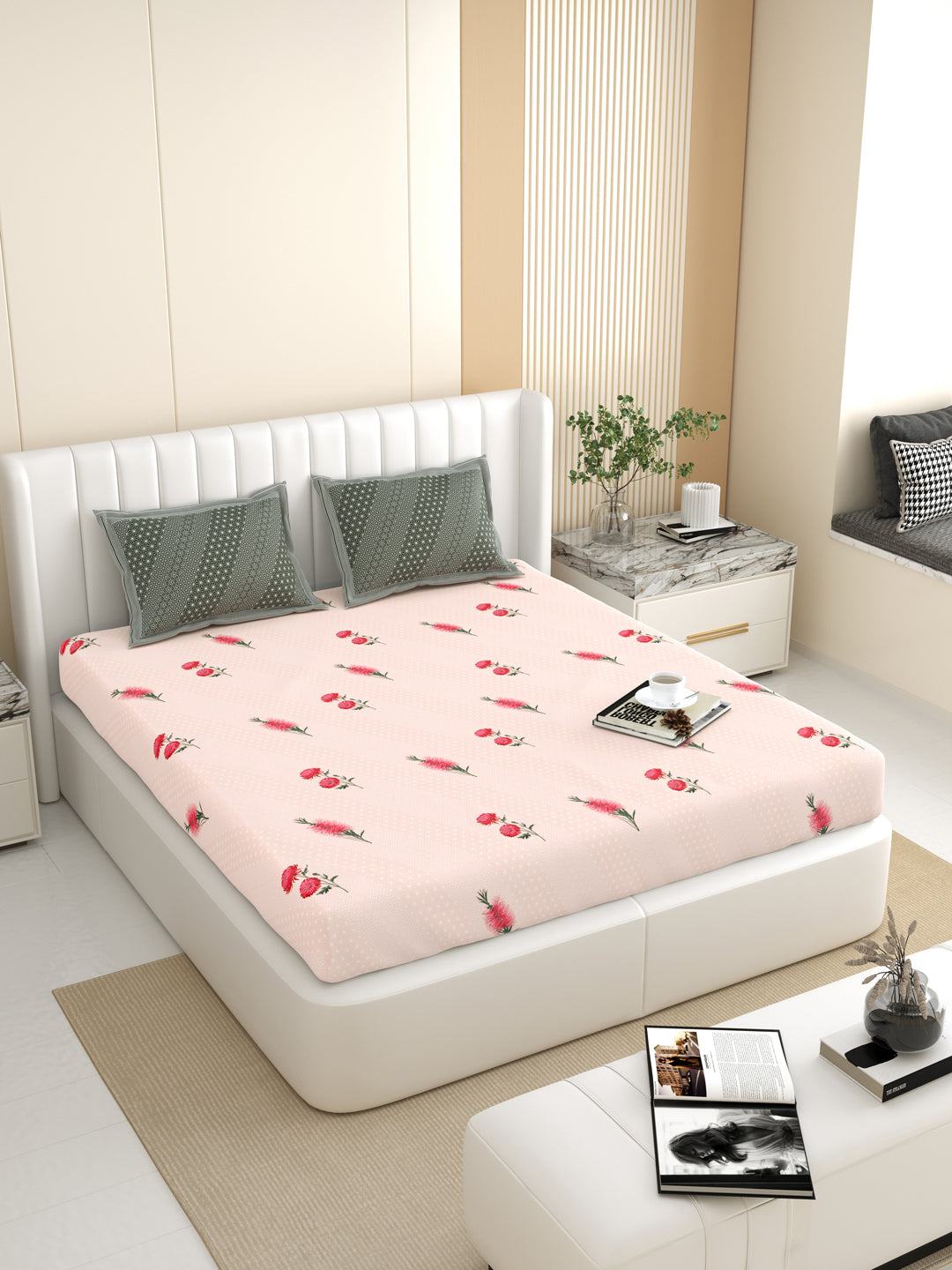 Pink_Floral_Printed_Bedsheet