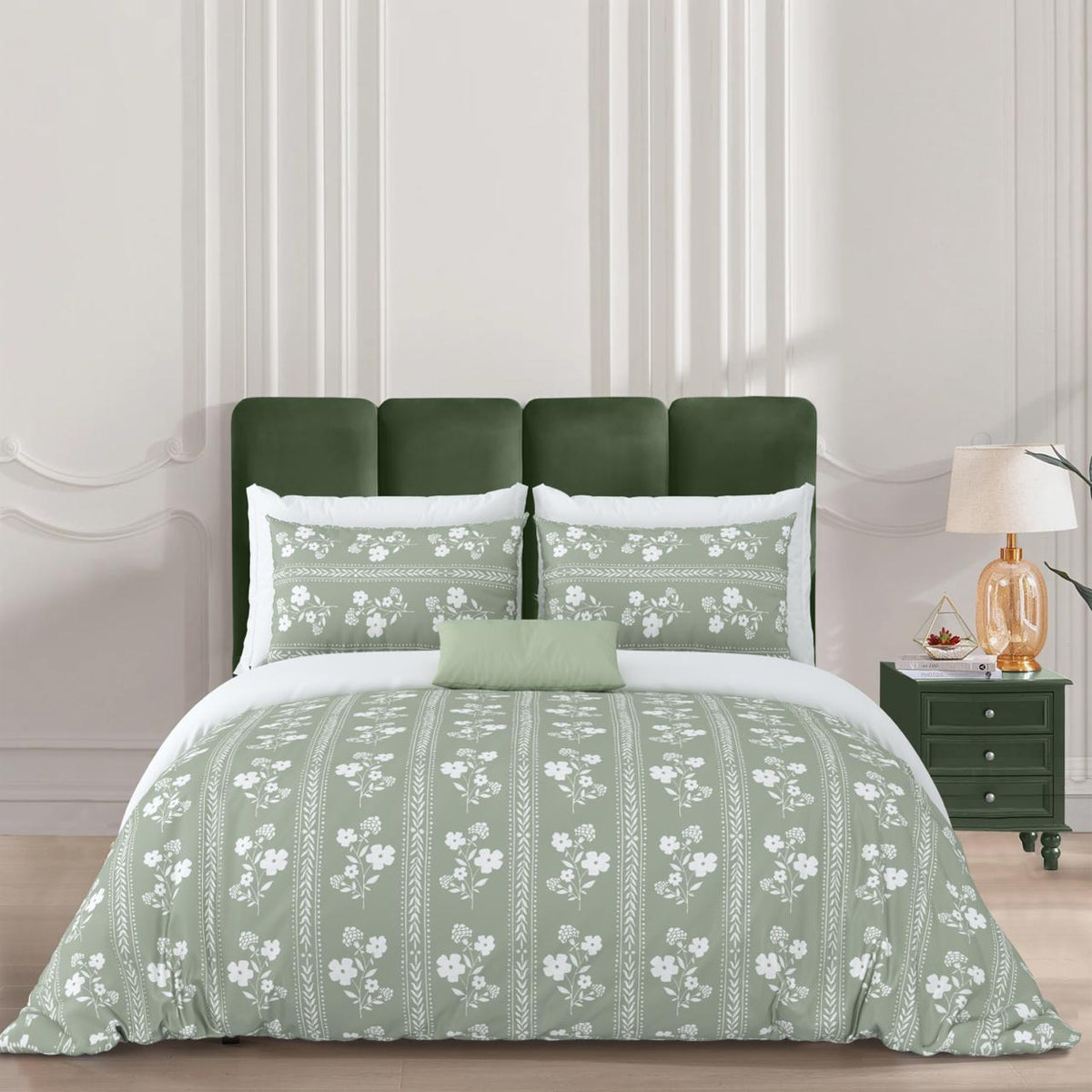 Aureva_Solstice_Pure_Cotton_Bedsheet_Sage