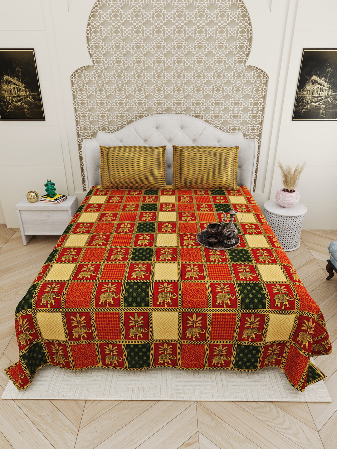 Red_Bagru_Block_Bedsheet