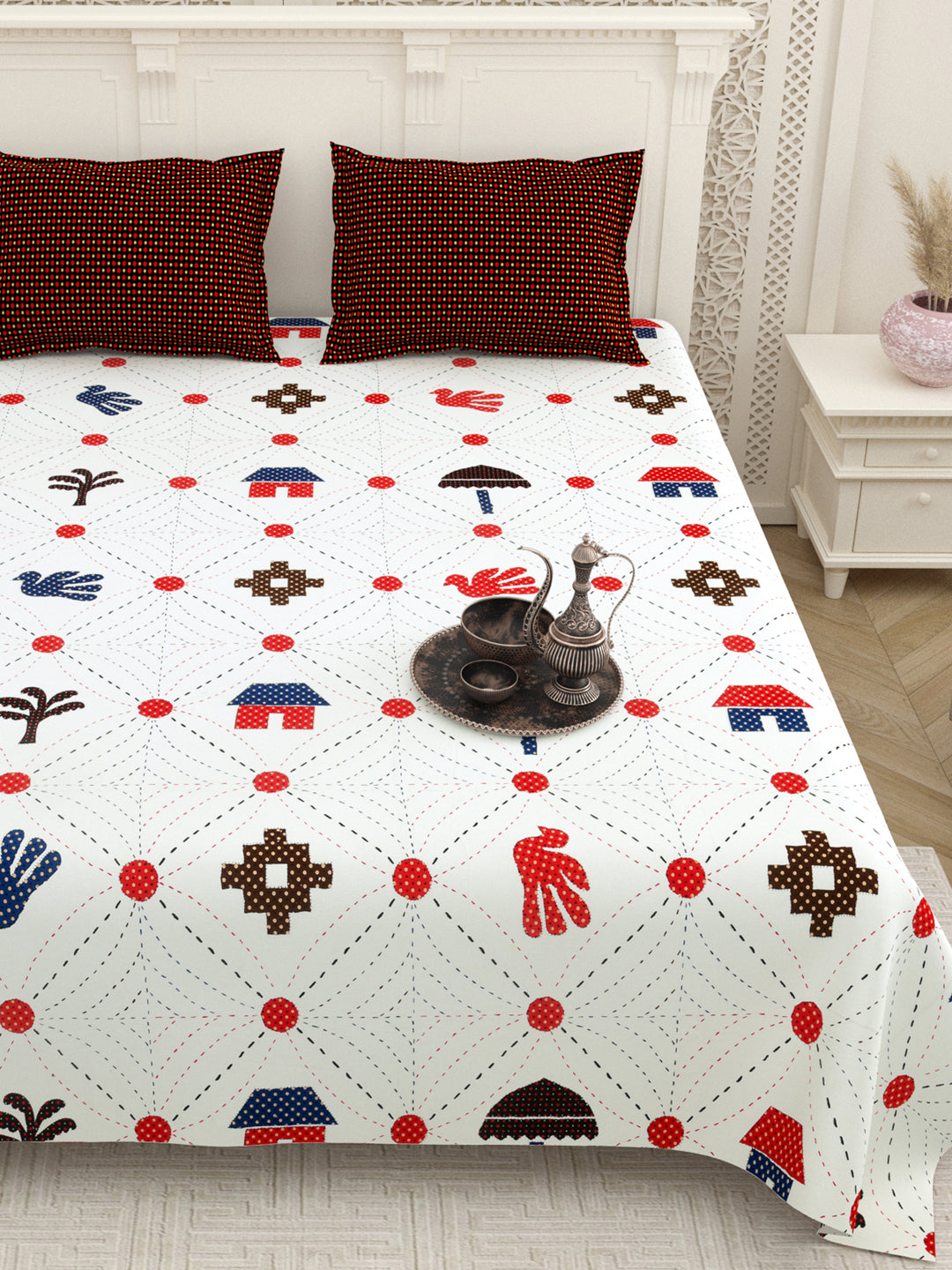 Blissful_Gujri_Patch_Pure_Cotton_Bedsheet_Closeup
