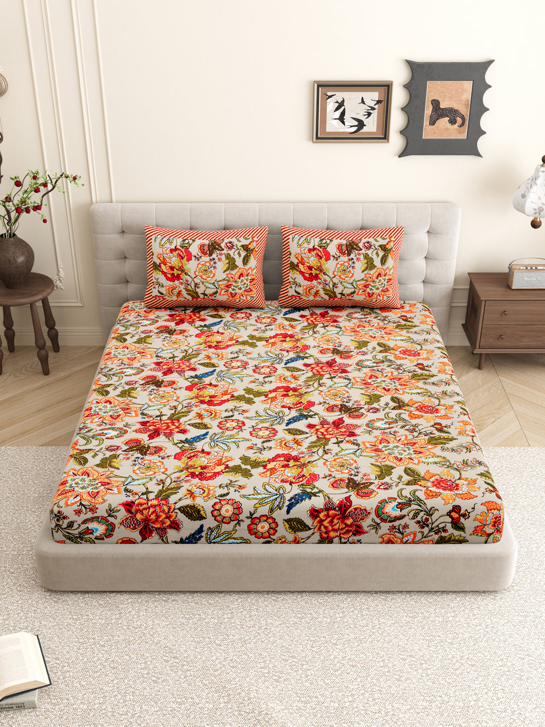 Bedcover_Floral_Red