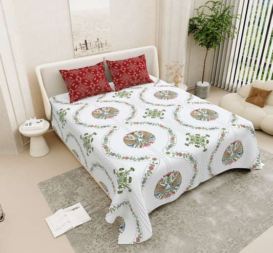 Comfy_Cozy_Cotton_Grey_Bedsheet_White