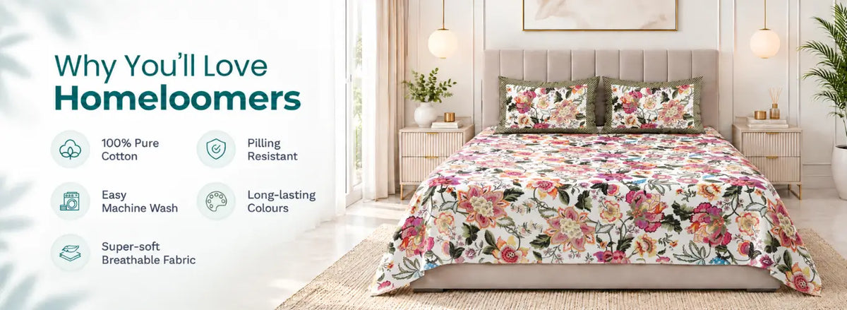 Tangelo Rosemary Premium  Cotton  Bedsheet