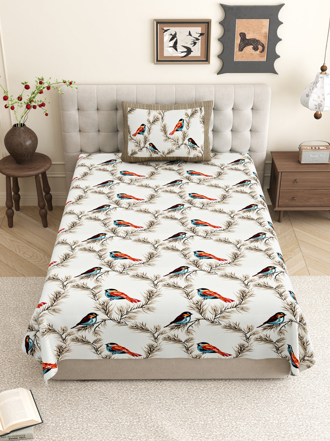 Passerine_Cotton_Brown_Bedsheets