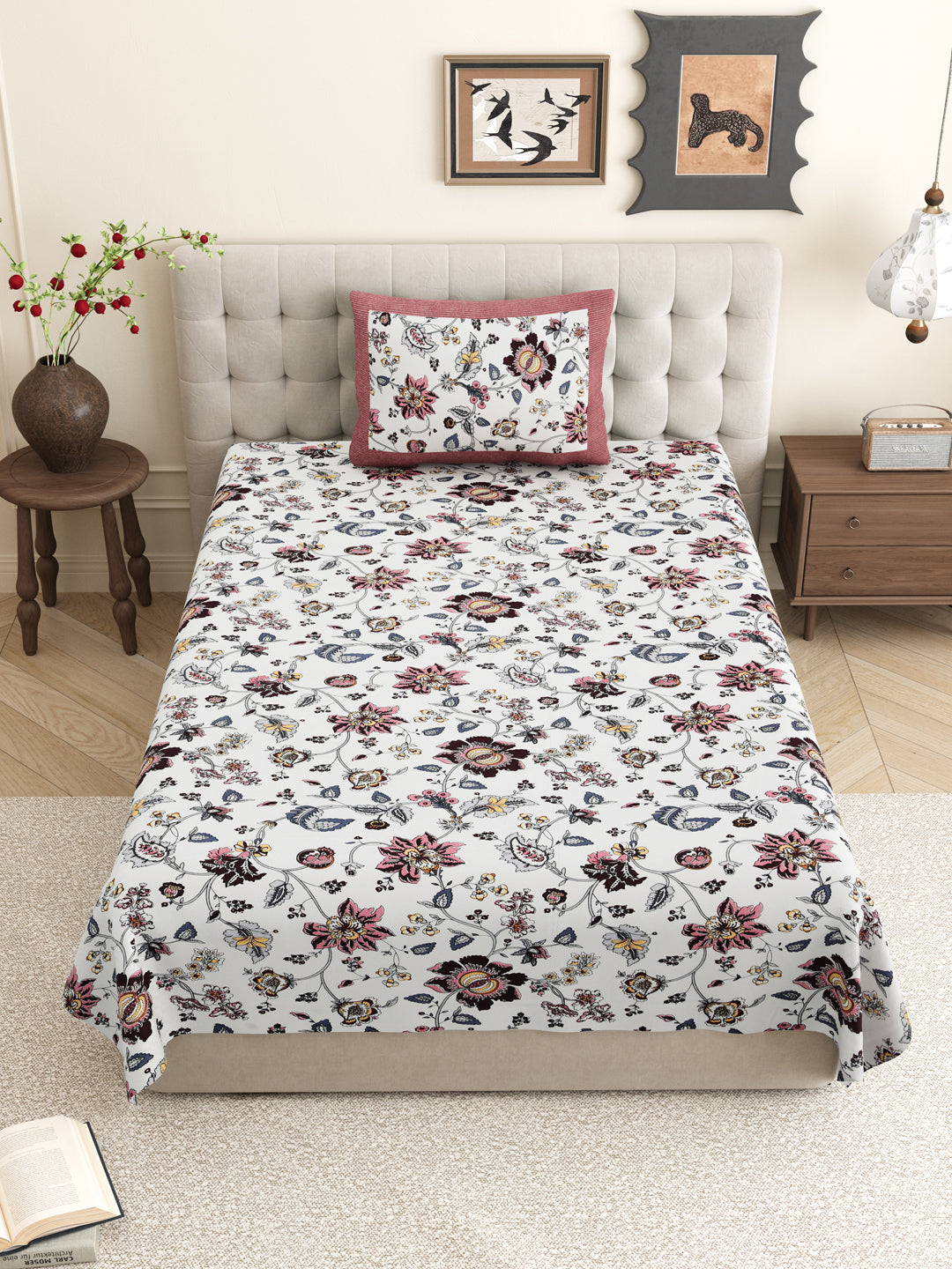 Bedsheet_Pink_Rosemary_Cotton
