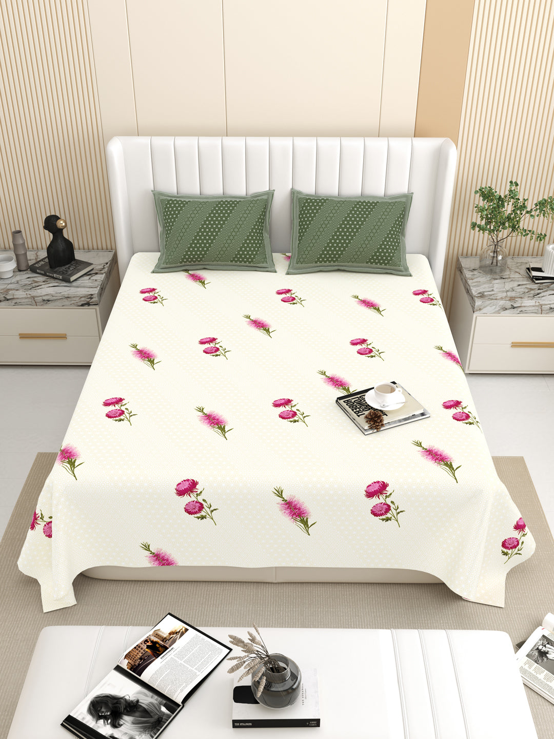 Antartic Snow White Pure Cotton Bedsheet