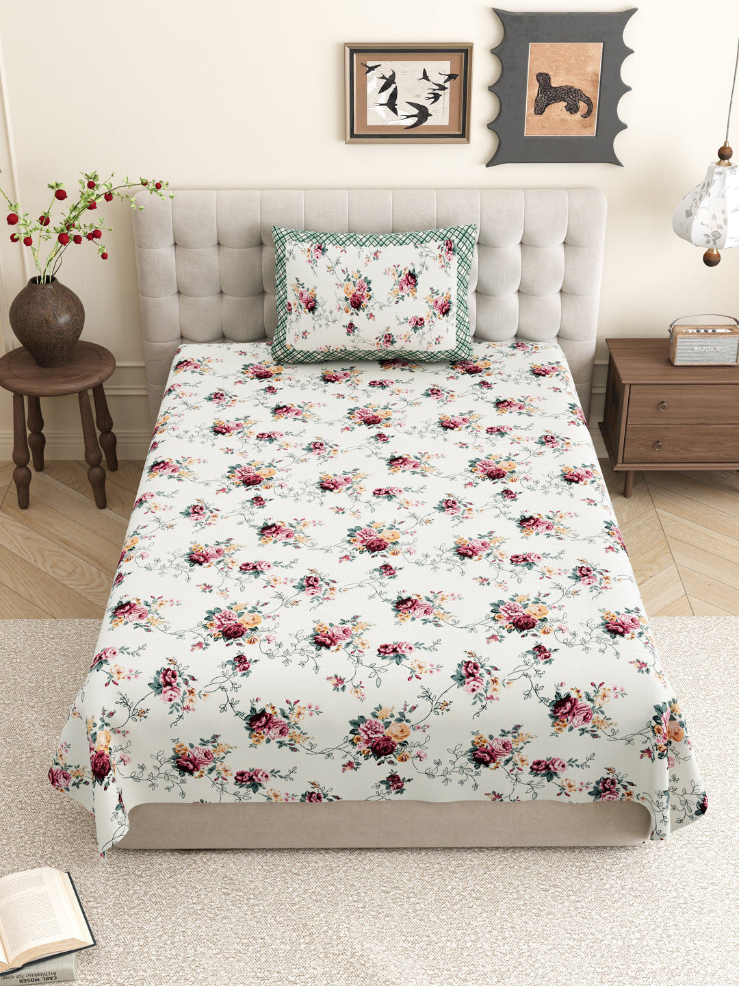 Passerine_Cotton_Bedsheet_White