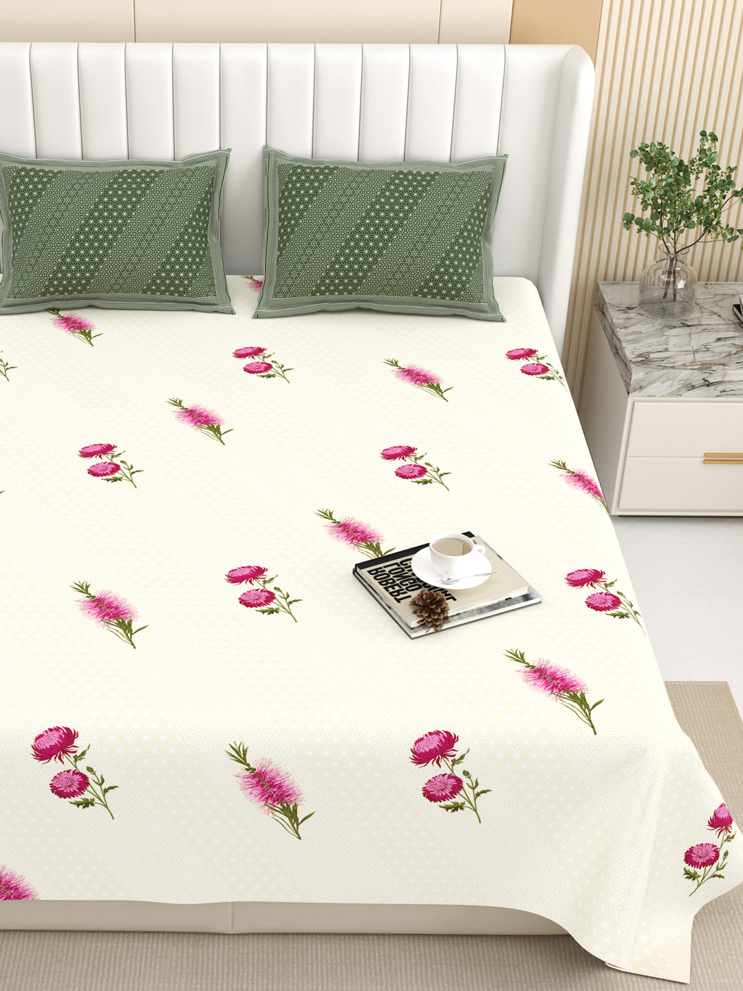 Antartic Snow White Pure Cotton Bedsheet