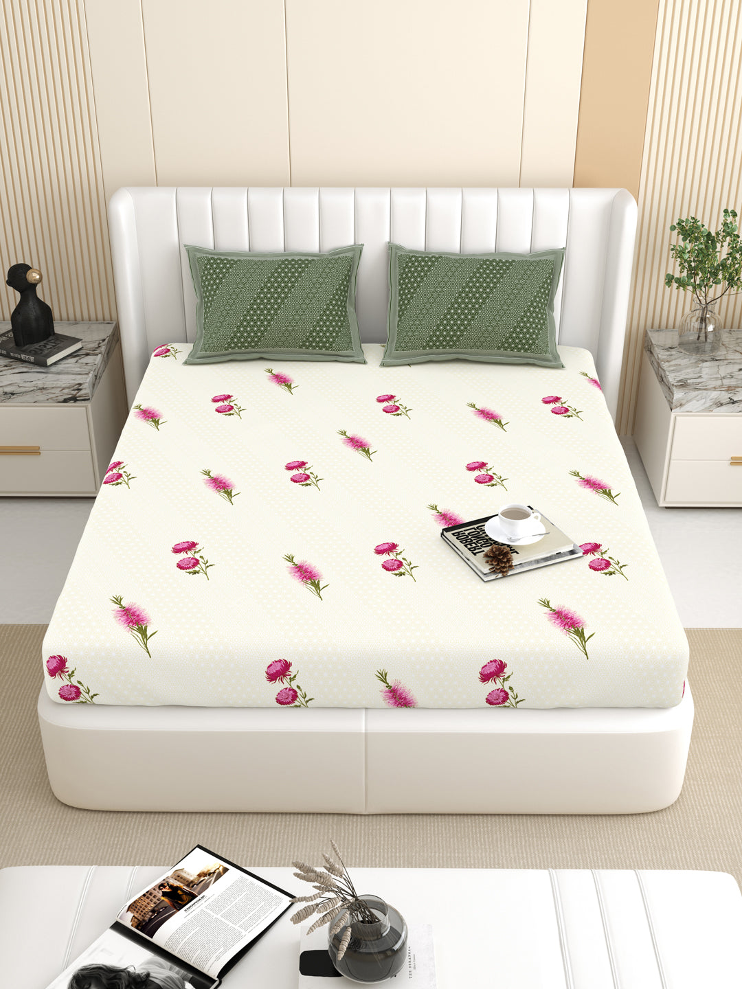 Antartic Snow White Pure Cotton Bedsheet