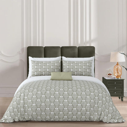 Aureva_Cipher_Premium_Pure_Cotton_ Bedsheet_Laurel Green