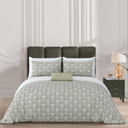 Aureva_Cipher_Premium_Pure_Cotton_ Bedsheet_Laurel Green