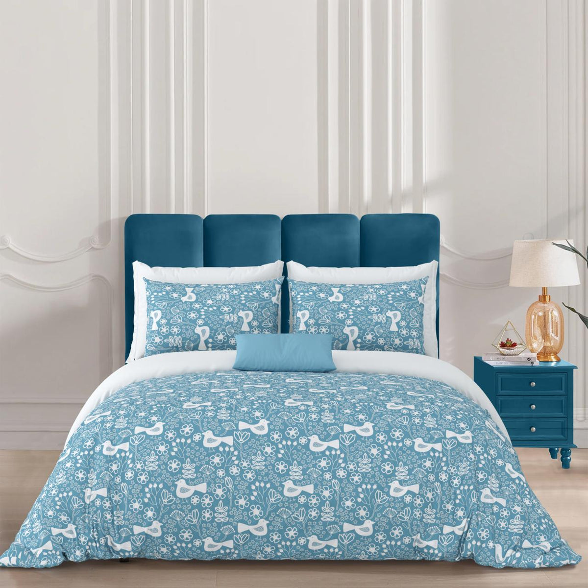Printed_Premium_Pure_Cotton_Bedsheet_Blue