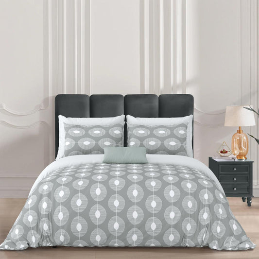 Aureva_Penumbra_Pure_Ash Gray_Cotton_Bedsheet
