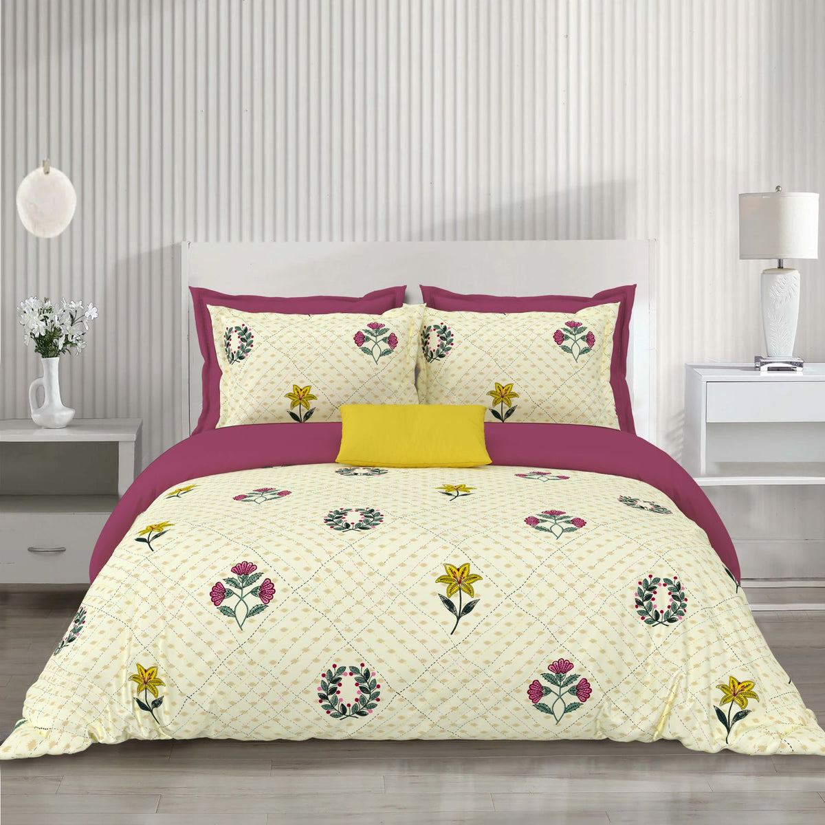  Beige_Noor_Moonlit_Pure_Cotton_Bedsheet
