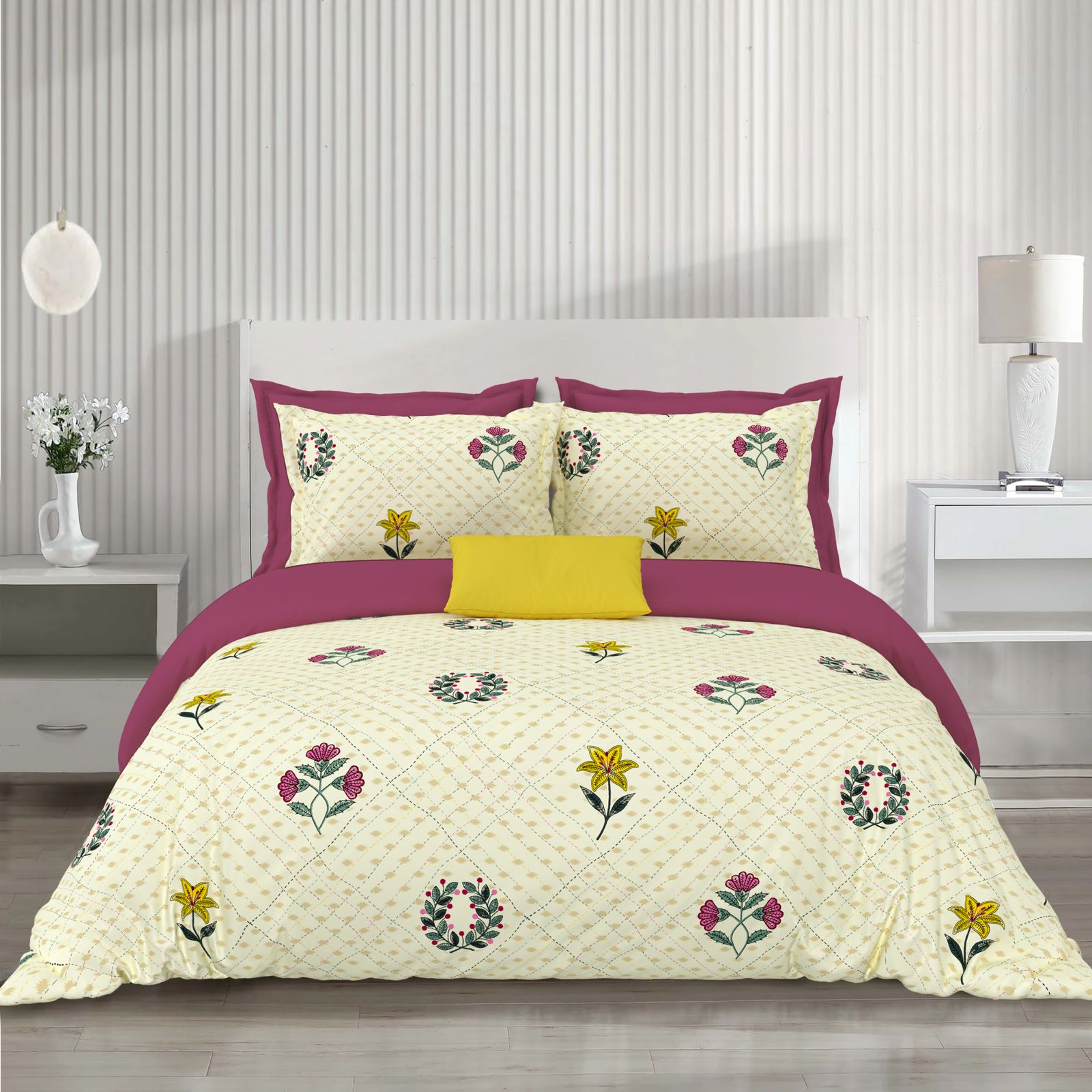 Noor Moonlit Super King Size 100% Cotton Bedsheet
