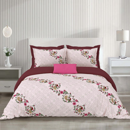 Noor_Amber_Mist_Pure_Cotton_Bedsheet_pink